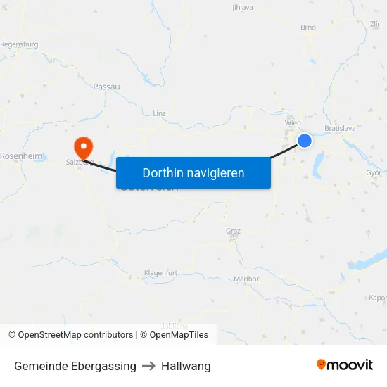 Gemeinde Ebergassing to Hallwang map