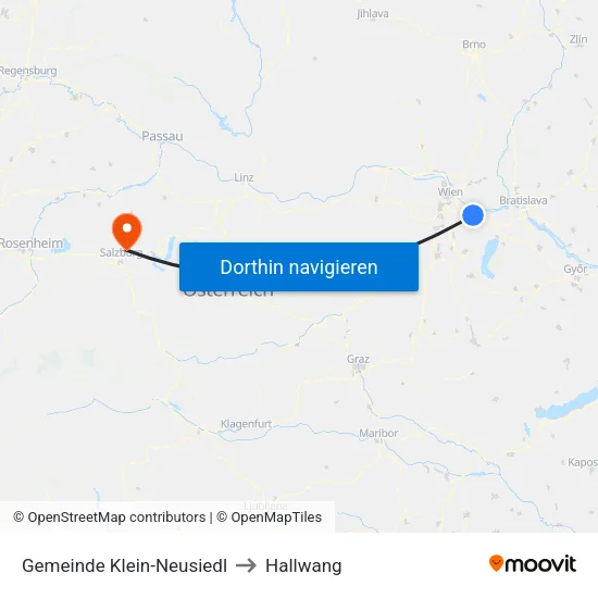 Gemeinde Klein-Neusiedl to Hallwang map