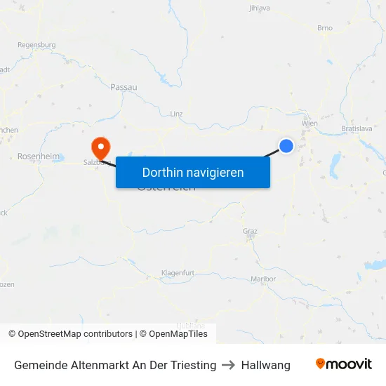 Gemeinde Altenmarkt An Der Triesting to Hallwang map
