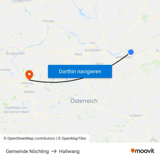 Gemeinde Nöchling to Hallwang map