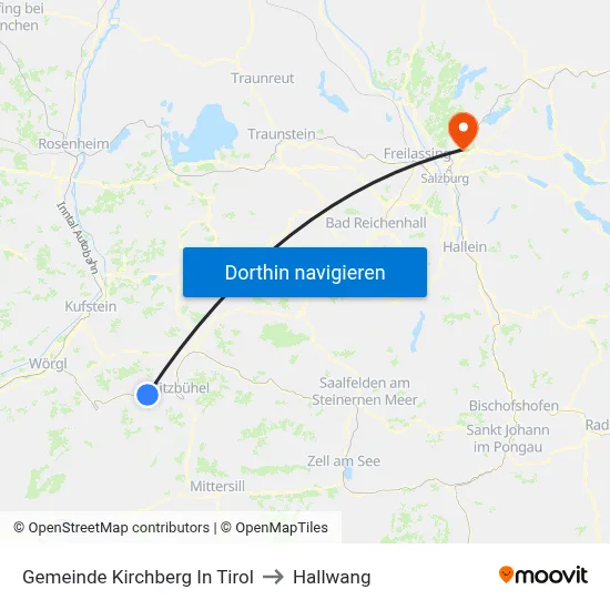 Gemeinde Kirchberg In Tirol to Hallwang map