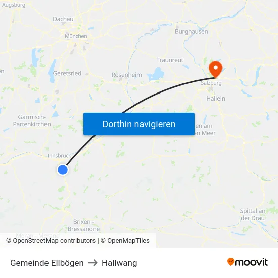 Gemeinde Ellbögen to Hallwang map