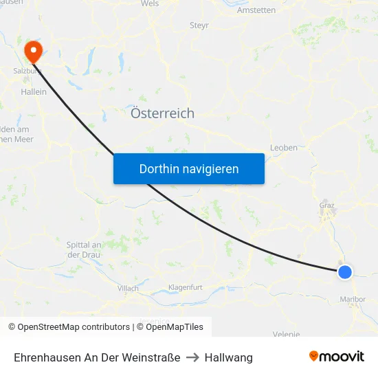 Ehrenhausen An Der Weinstraße to Hallwang map