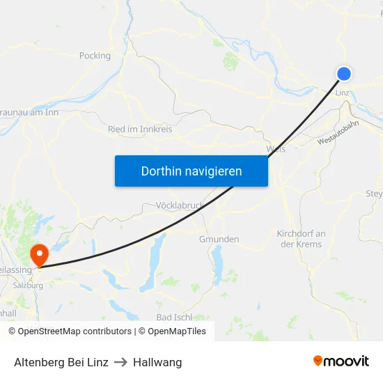 Altenberg Bei Linz to Hallwang map