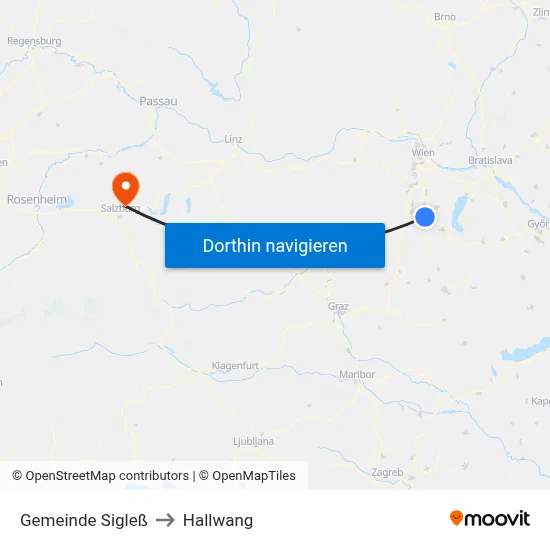 Gemeinde Sigleß to Hallwang map