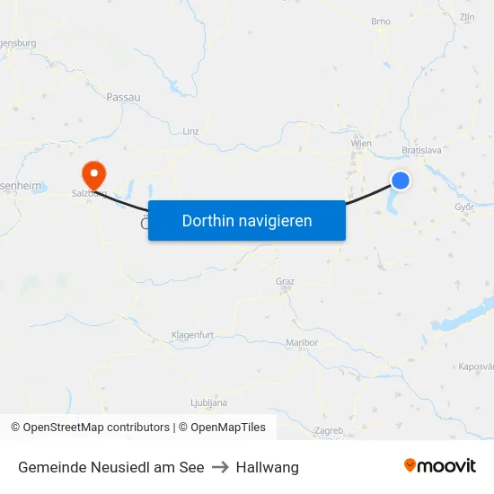 Gemeinde Neusiedl am See to Hallwang map