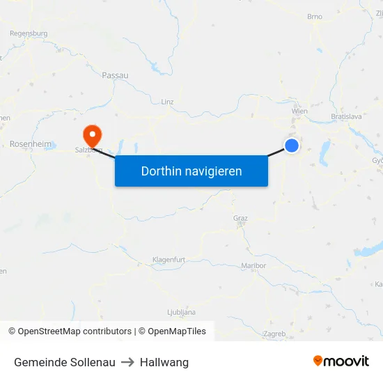 Gemeinde Sollenau to Hallwang map