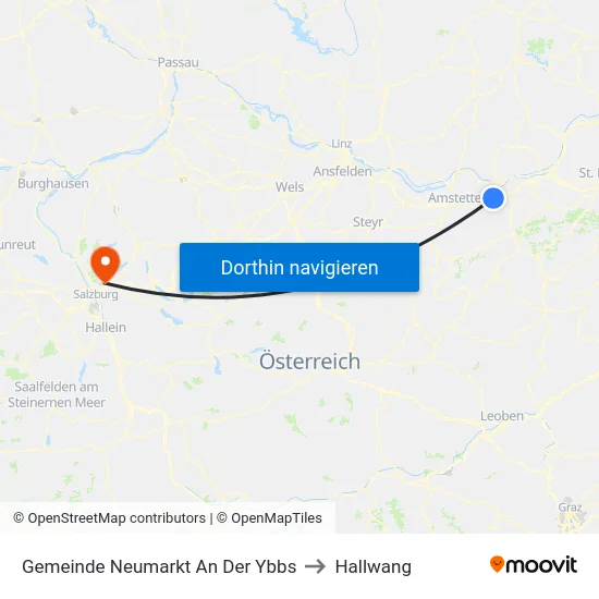 Gemeinde Neumarkt An Der Ybbs to Hallwang map