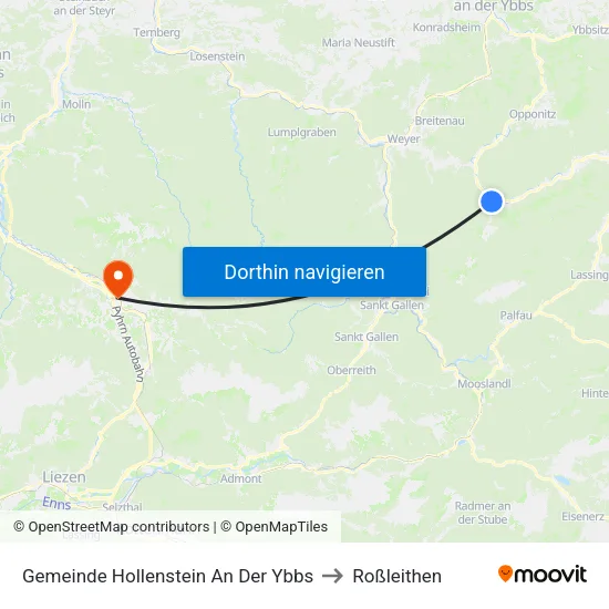 Gemeinde Hollenstein An Der Ybbs to Roßleithen map
