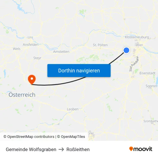 Gemeinde Wolfsgraben to Roßleithen map