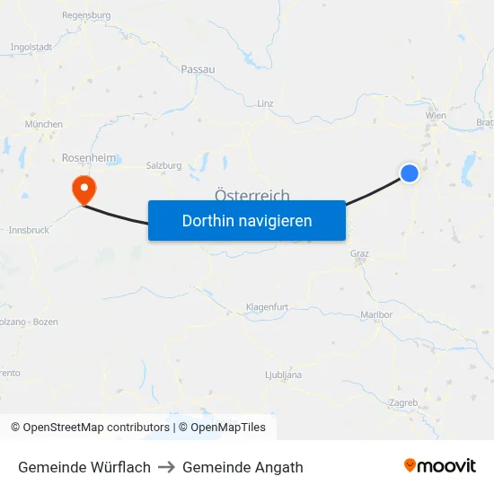 Gemeinde Würflach to Gemeinde Angath map