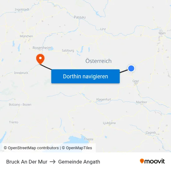 Bruck An Der Mur to Gemeinde Angath map