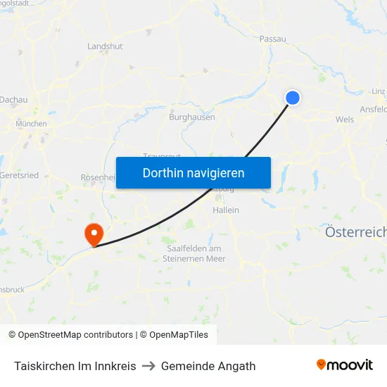 Taiskirchen Im Innkreis to Gemeinde Angath map