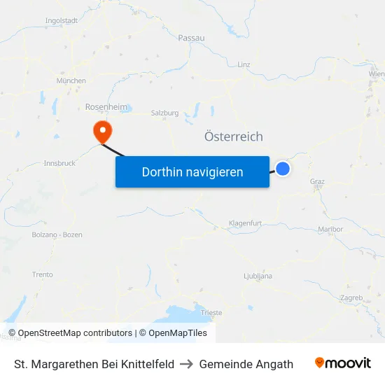 St. Margarethen Bei Knittelfeld to Gemeinde Angath map