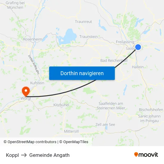 Koppl to Gemeinde Angath map