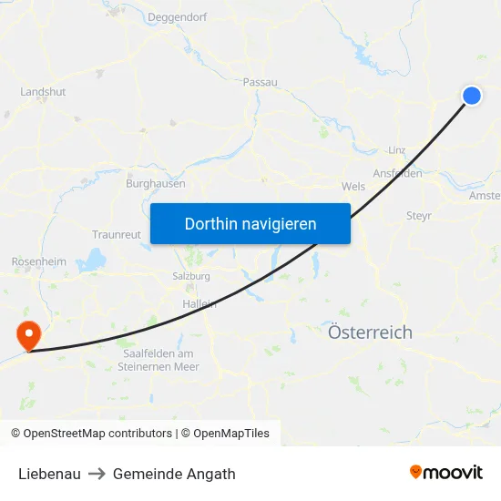 Liebenau to Gemeinde Angath map