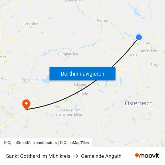 Sankt Gotthard Im Mühlkreis to Gemeinde Angath map