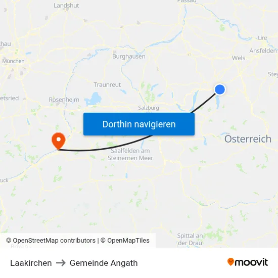 Laakirchen to Gemeinde Angath map