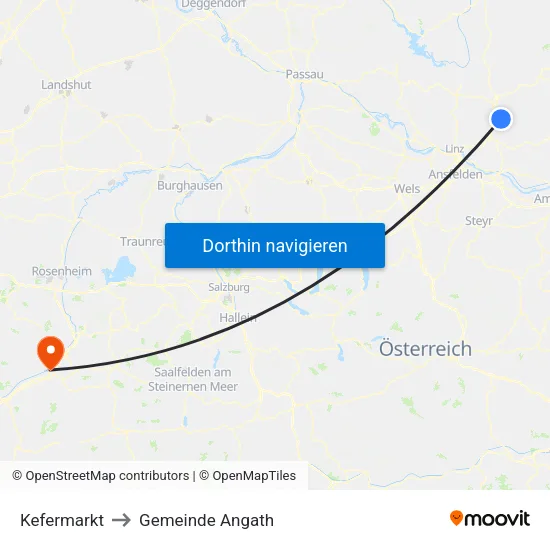 Kefermarkt to Gemeinde Angath map