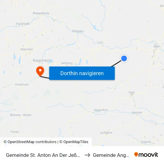 Gemeinde St. Anton An Der Jeßnitz to Gemeinde Angath map