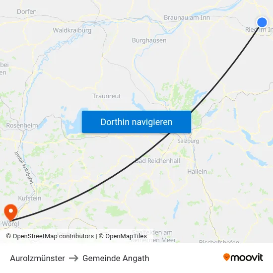Aurolzmünster to Gemeinde Angath map