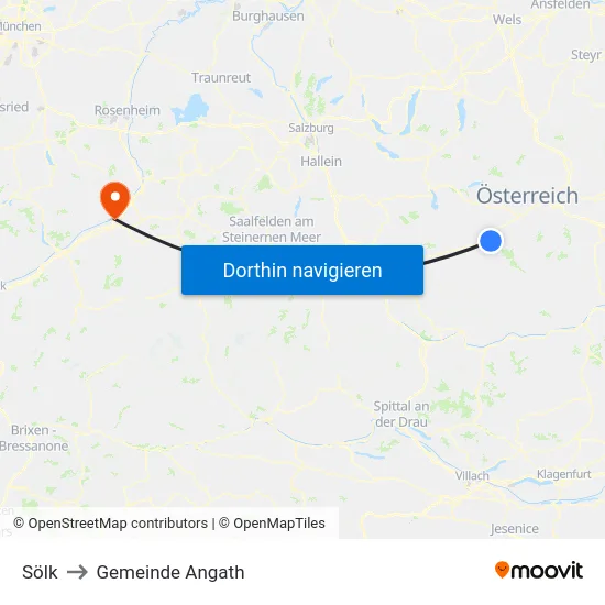 Sölk to Gemeinde Angath map
