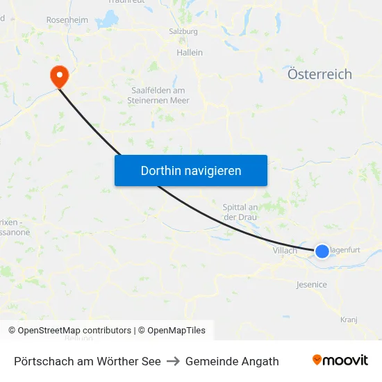 Pörtschach am Wörther See to Gemeinde Angath map