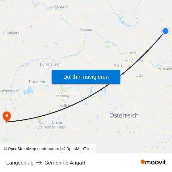 Langschlag to Gemeinde Angath map