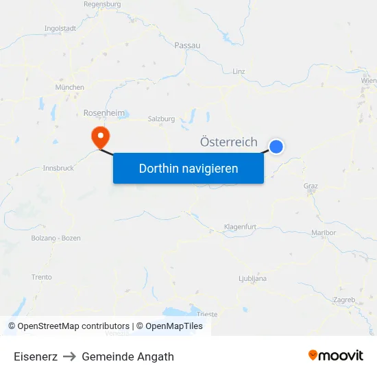 Eisenerz to Gemeinde Angath map