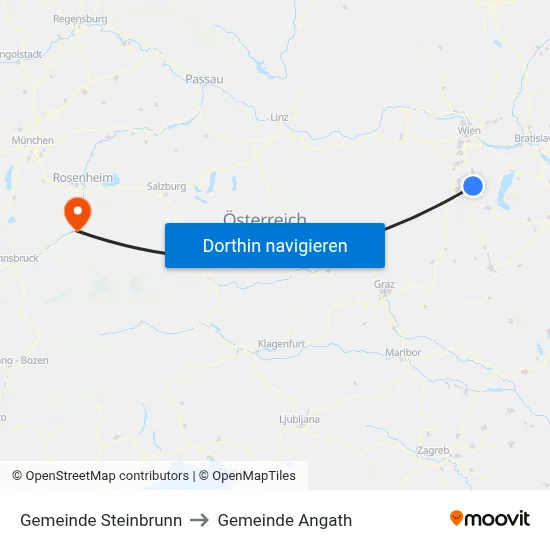 Gemeinde Steinbrunn to Gemeinde Angath map
