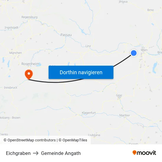 Eichgraben to Gemeinde Angath map