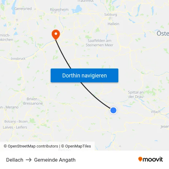 Dellach to Gemeinde Angath map