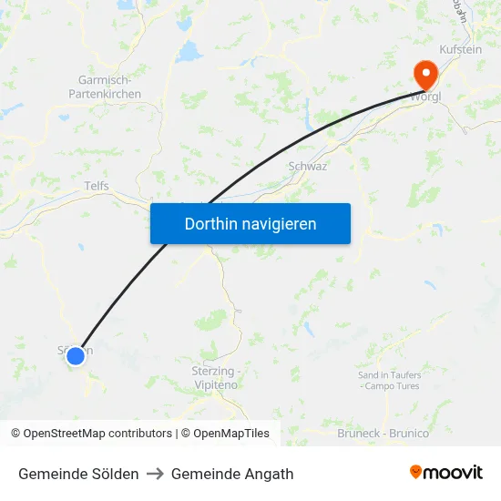 Gemeinde Sölden to Gemeinde Angath map