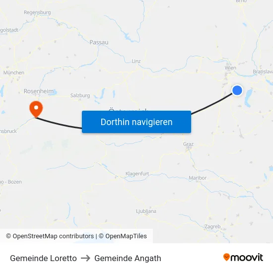 Gemeinde Loretto to Gemeinde Angath map