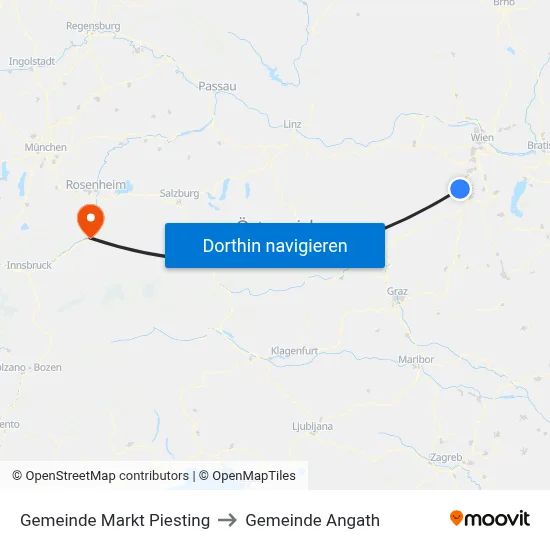 Gemeinde Markt Piesting to Gemeinde Angath map