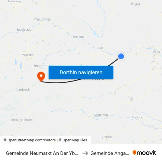 Gemeinde Neumarkt An Der Ybbs to Gemeinde Angath map