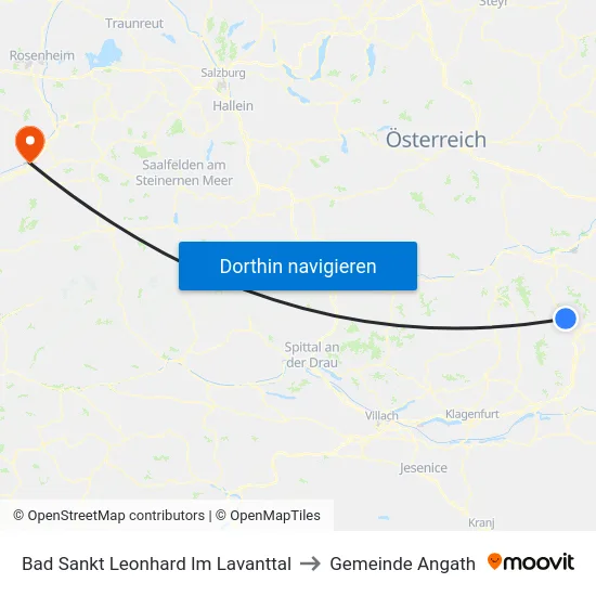 Bad Sankt Leonhard Im Lavanttal to Gemeinde Angath map