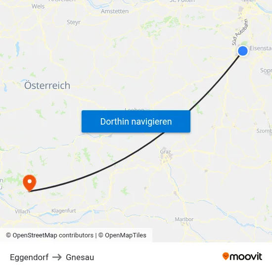 Eggendorf to Gnesau map