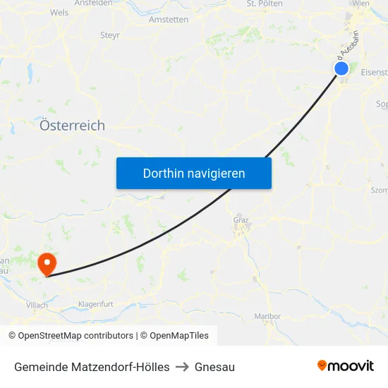 Gemeinde Matzendorf-Hölles to Gnesau map