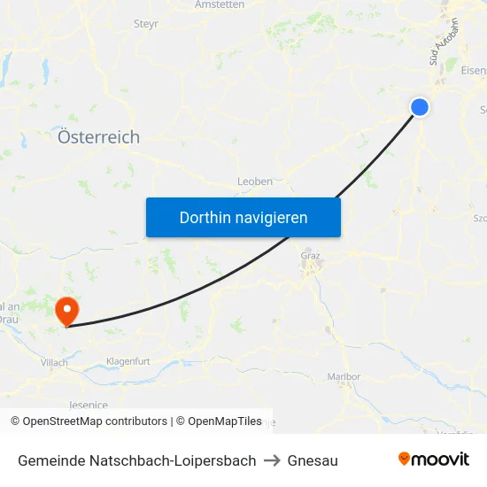 Gemeinde Natschbach-Loipersbach to Gnesau map