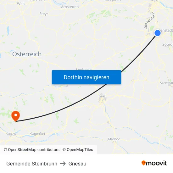 Gemeinde Steinbrunn to Gnesau map