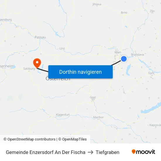 Gemeinde Enzersdorf An Der Fischa to Tiefgraben map