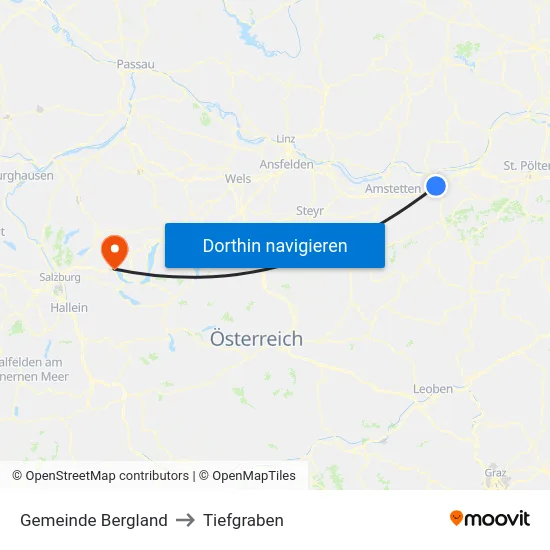 Gemeinde Bergland to Tiefgraben map
