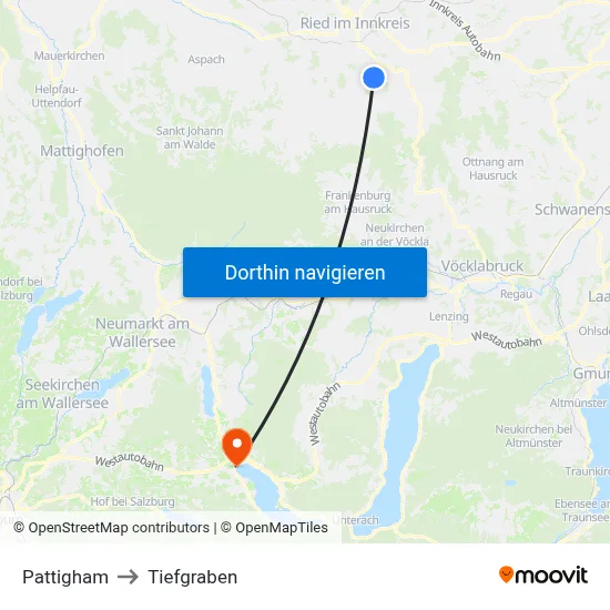Pattigham to Tiefgraben map