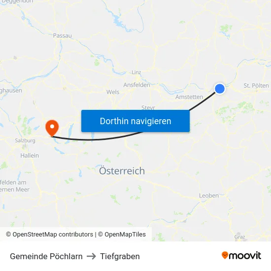 Gemeinde Pöchlarn to Tiefgraben map