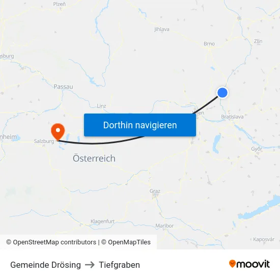 Gemeinde Drösing to Tiefgraben map