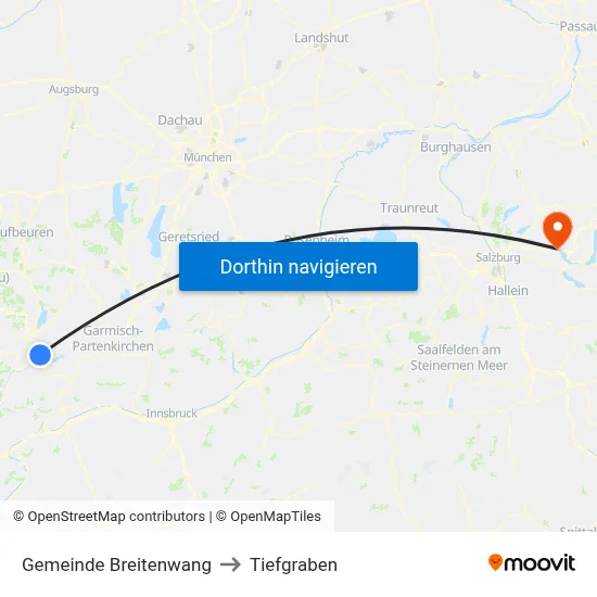 Gemeinde Breitenwang to Tiefgraben map