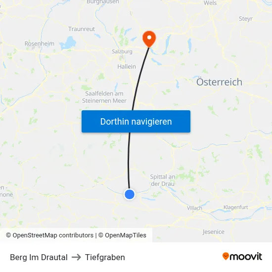 Berg Im Drautal to Tiefgraben map