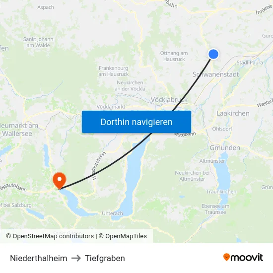 Niederthalheim to Tiefgraben map