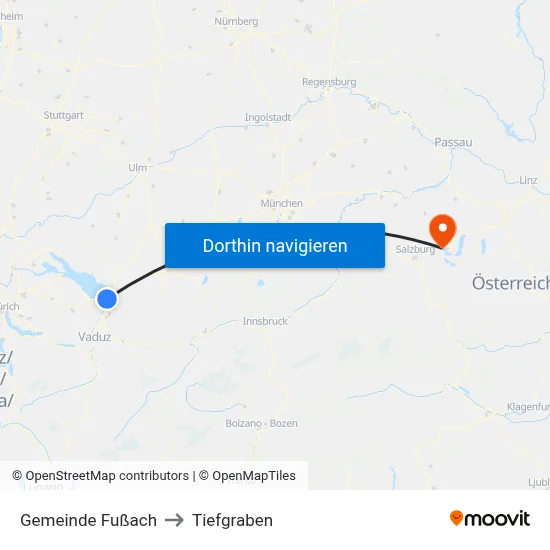 Gemeinde Fußach to Tiefgraben map